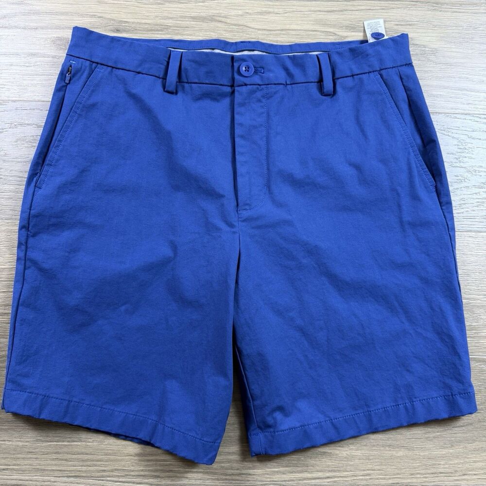 Vineyard Vines Shorts Men 33x9 On The Go Performance Chino Stretch Quick Dry